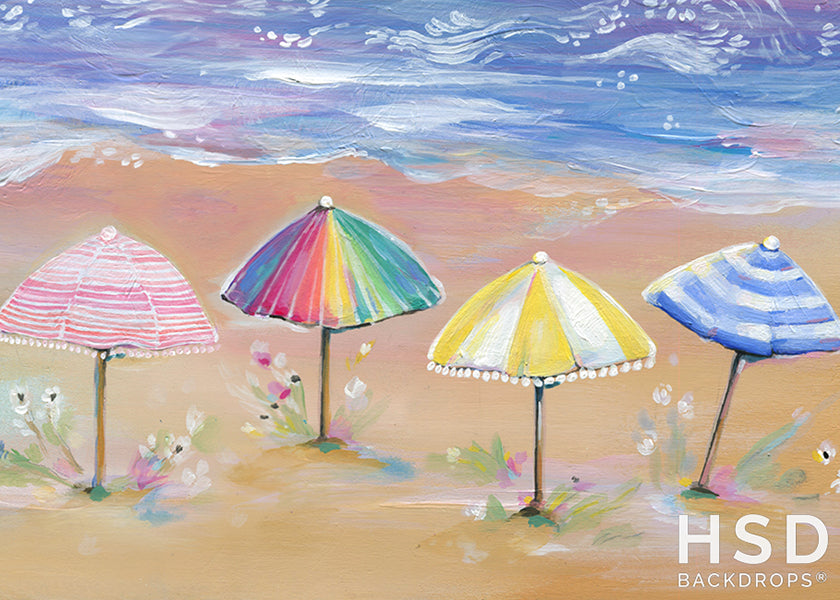 Beach Umbrellas - HSD Photography Backdrops