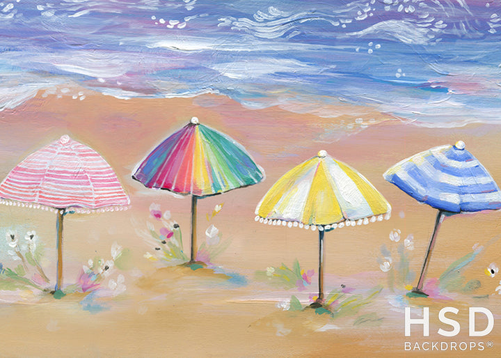 Beach Umbrellas - HSD Photography Backdrops