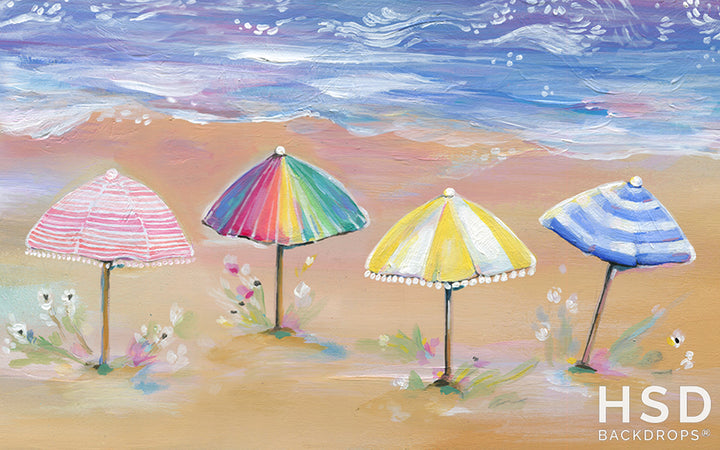 Beach Umbrellas - HSD Photography Backdrops