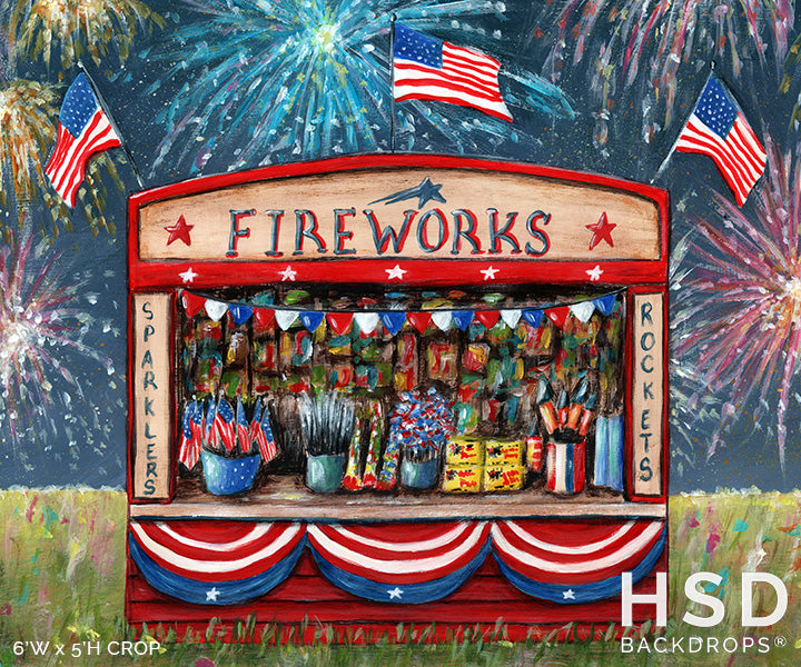 Vintage Fireworks Stand - HSD Photography Backdrops 