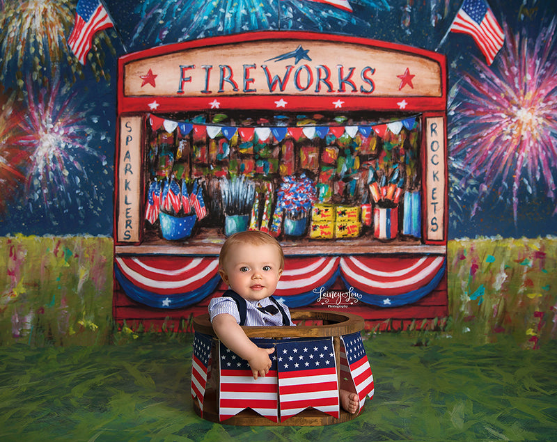 Vintage Fireworks Stand - HSD Photography Backdrops