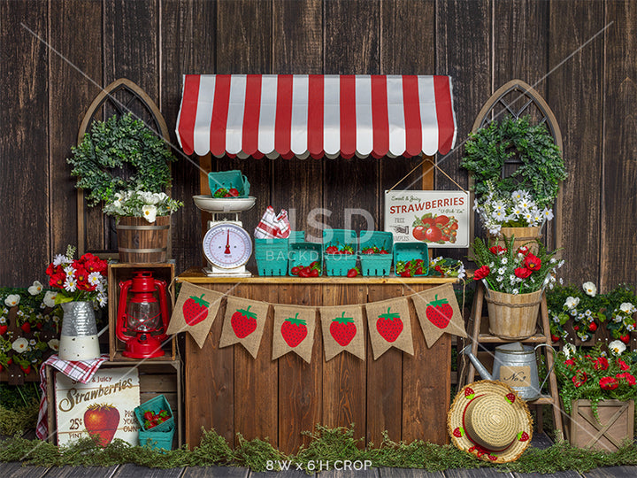 Strawberry Stand - HSD Photography Backdrops