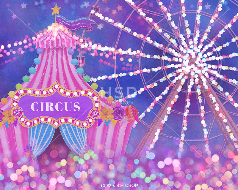 Circus Tent (Pink) - HSD Photography Backdrops