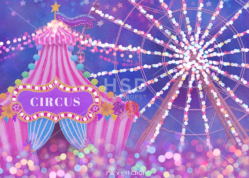 Circus Tent (Pink) - HSD Photography Backdrops