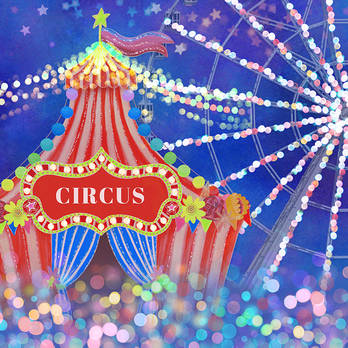 Circus Tent (Blue) - HSD Photography Backdrops