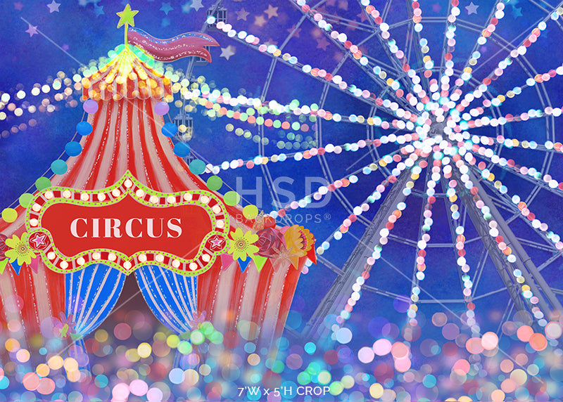 Circus Tent (Blue) - HSD Photography Backdrops