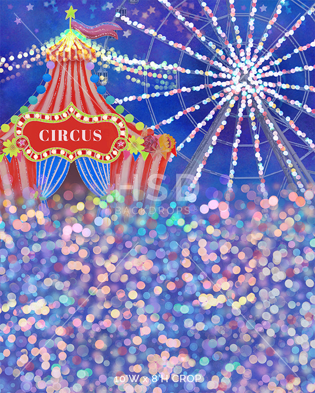 Circus Tent (Blue) - HSD Photography Backdrops