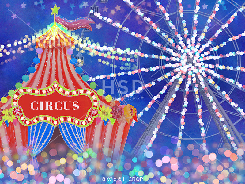 Circus Tent (Blue) - HSD Photography Backdrops