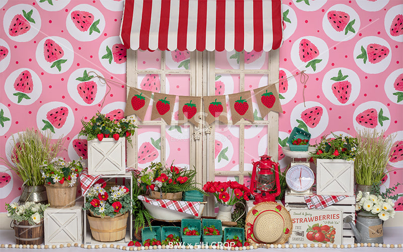 Strawberry Shortcake Set Up - HSD Photography Backdrops