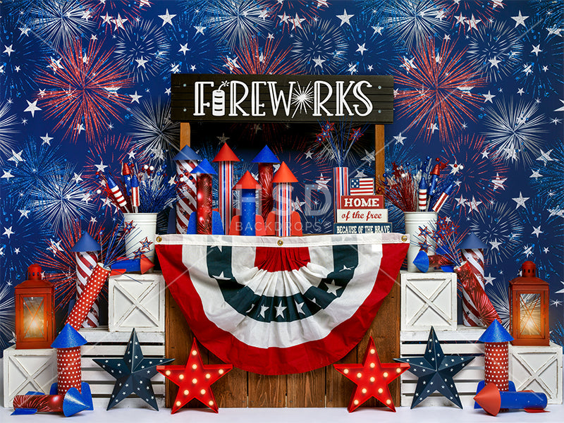 4th of July Firework Stand - HSD Photography Backdrops