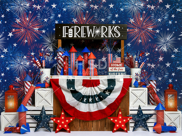 4th of July Firework Stand - HSD Photography Backdrops