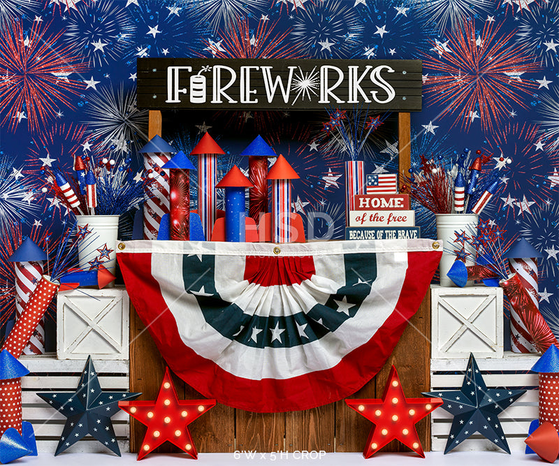 4th of July Firework Stand - HSD Photography Backdrops