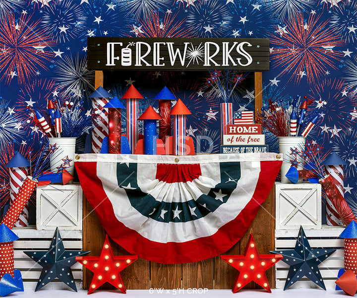 4th of July Firework Stand - HSD Photography Backdrops