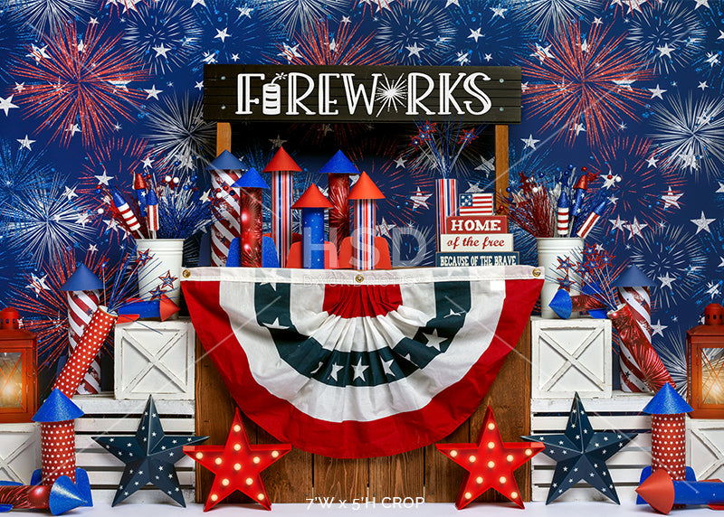 4th of July Firework Stand - HSD Photography Backdrops
