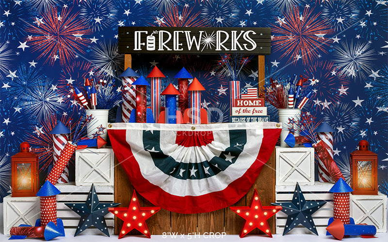 4th of July Firework Stand - HSD Photography Backdrops