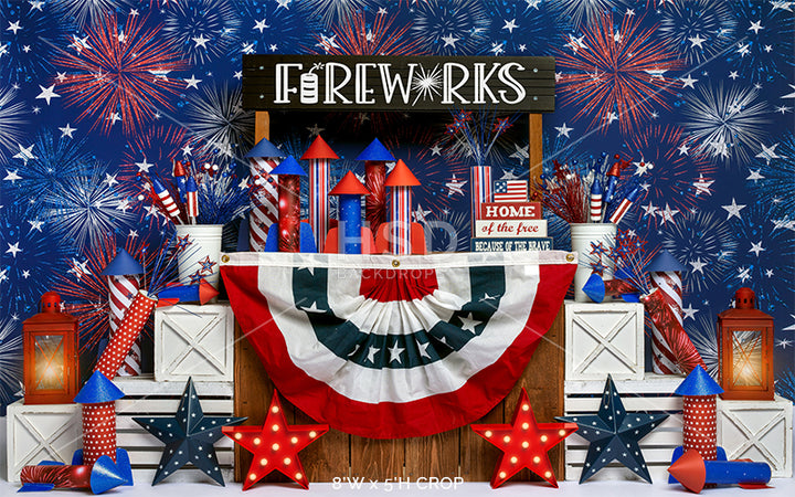 4th of July Firework Stand - HSD Photography Backdrops
