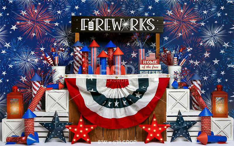 4th of July Firework Stand - HSD Photography Backdrops 