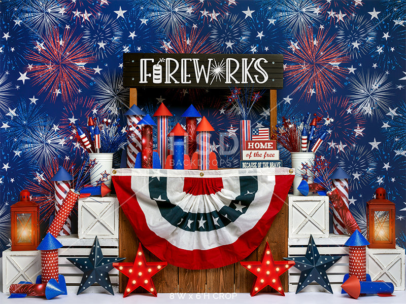 4th of July Firework Stand - HSD Photography Backdrops