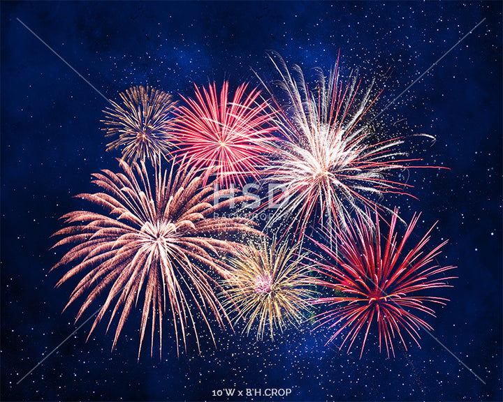 Fourth of July Fireworks - HSD Photography Backdrops