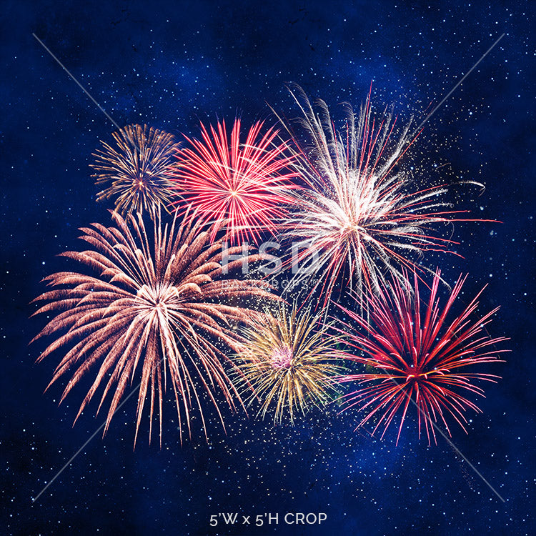 Fourth of July Fireworks - HSD Photography Backdrops