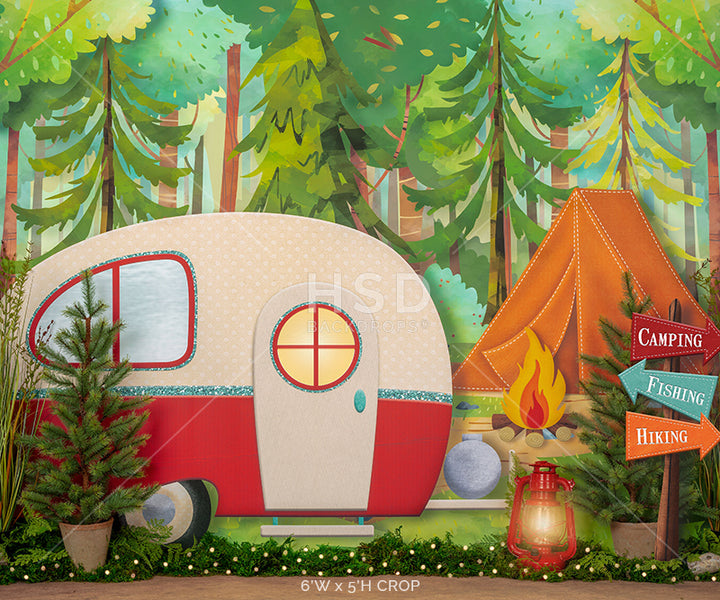 Camping Scene - HSD Photography Backdrops