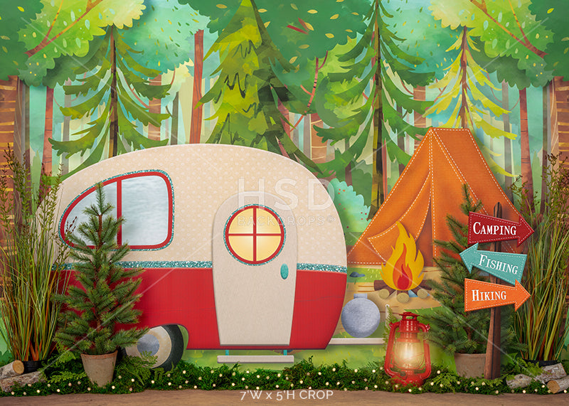 Camping Scene - HSD Photography Backdrops