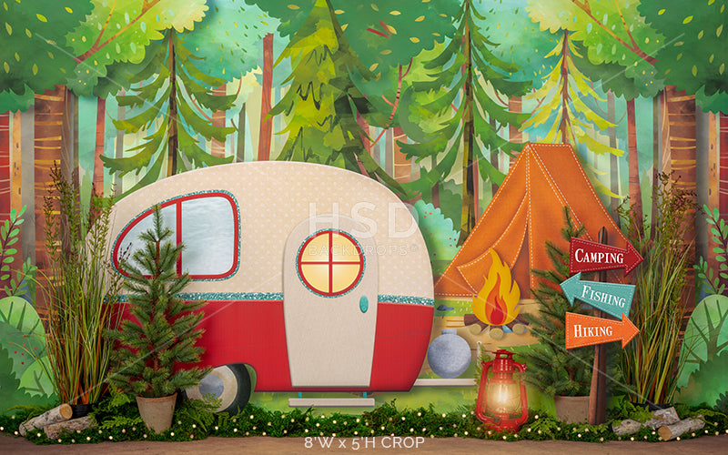Camping Scene - HSD Photography Backdrops
