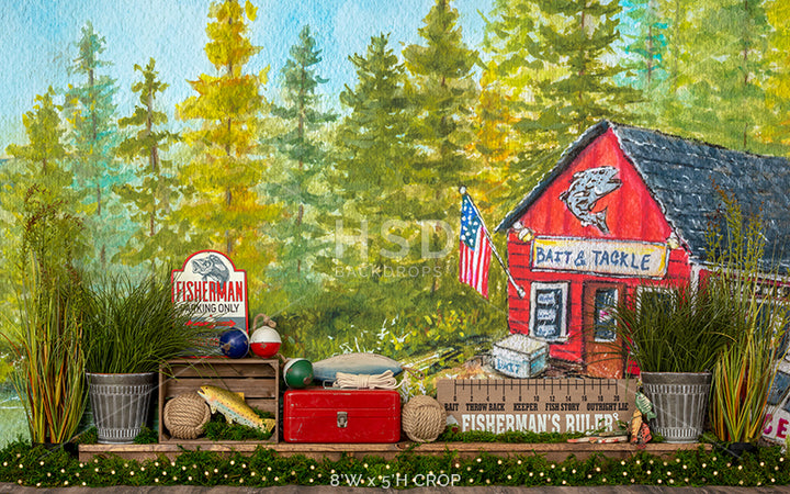 Gone Fishing Set Up - HSD Photography Backdrops