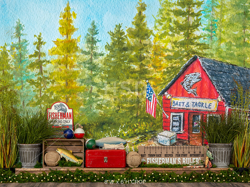 Gone Fishing Set Up - HSD Photography Backdrops