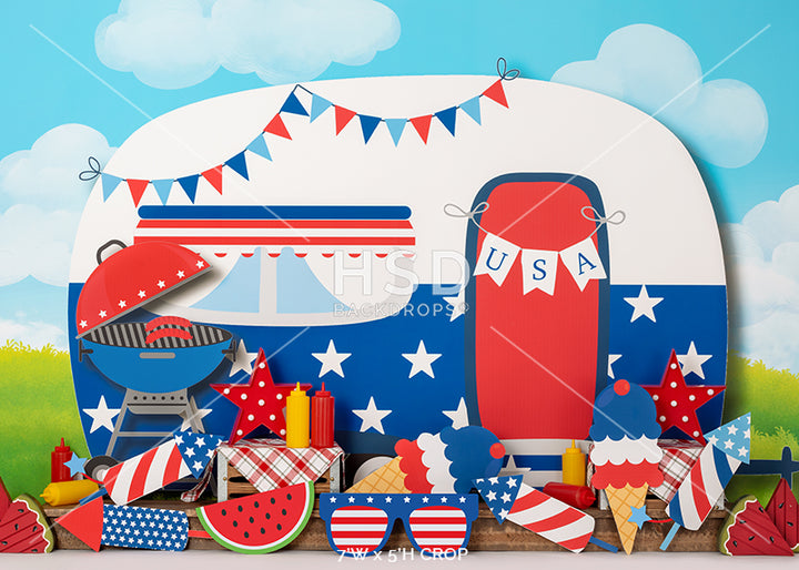 4th of July BBQ - HSD Photography Backdrops