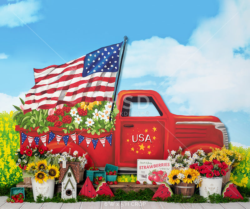 Patriotic Farmers Market - HSD Photography Backdrops