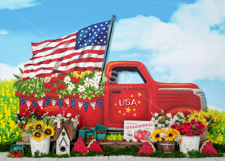 Patriotic Farmers Market - HSD Photography Backdrops
