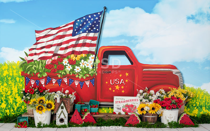 Patriotic Farmers Market - HSD Photography Backdrops