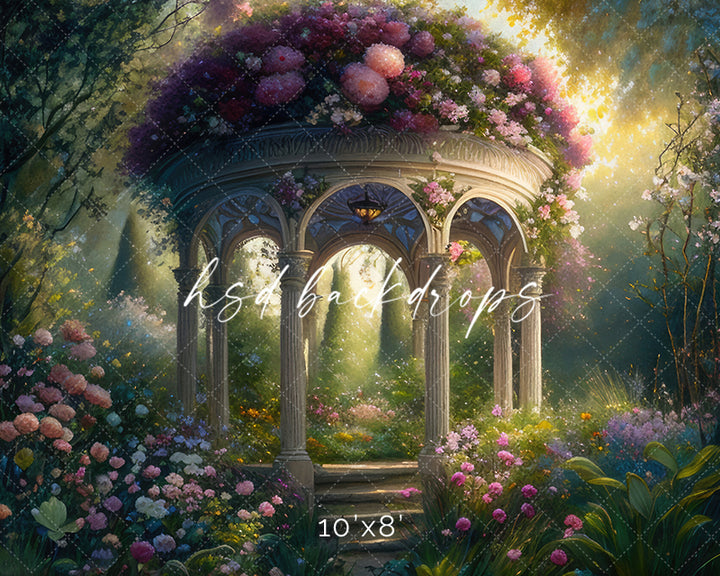 Enchanted Garden Gazebo - HSD Photography Backdrops
