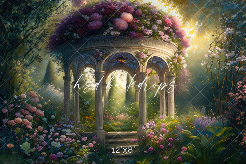Enchanted Garden Gazebo - HSD Photography Backdrops