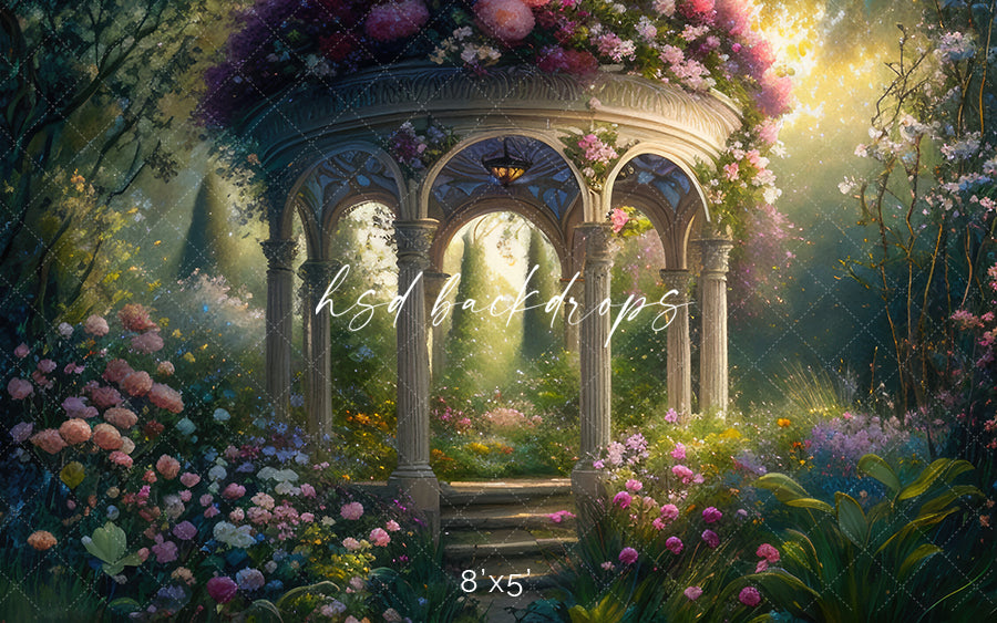 Enchanted Garden Gazebo - HSD Photography Backdrops
