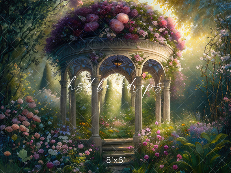 Enchanted Garden Gazebo - HSD Photography Backdrops