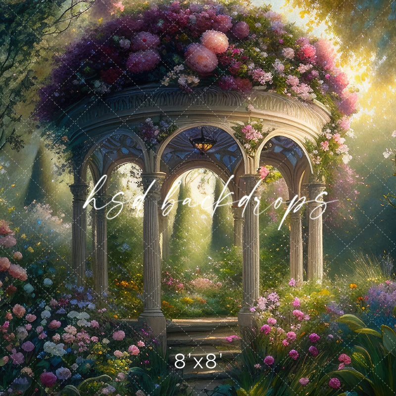 Enchanted Garden Gazebo - HSD Photography Backdrops