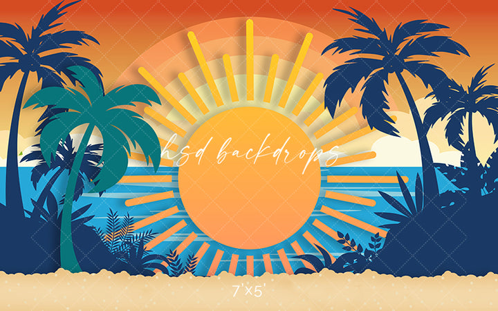 Retro Sunset - HSD Photography Backdrops