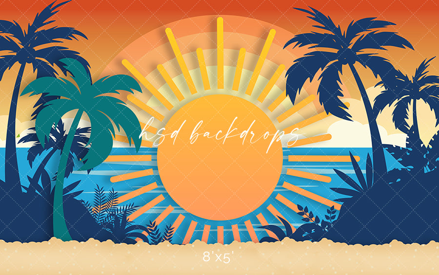 Retro Sunset - HSD Photography Backdrops
