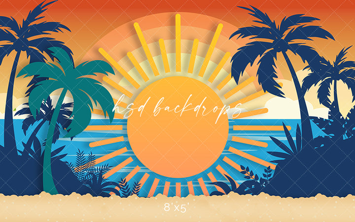 Retro Sunset - HSD Photography Backdrops