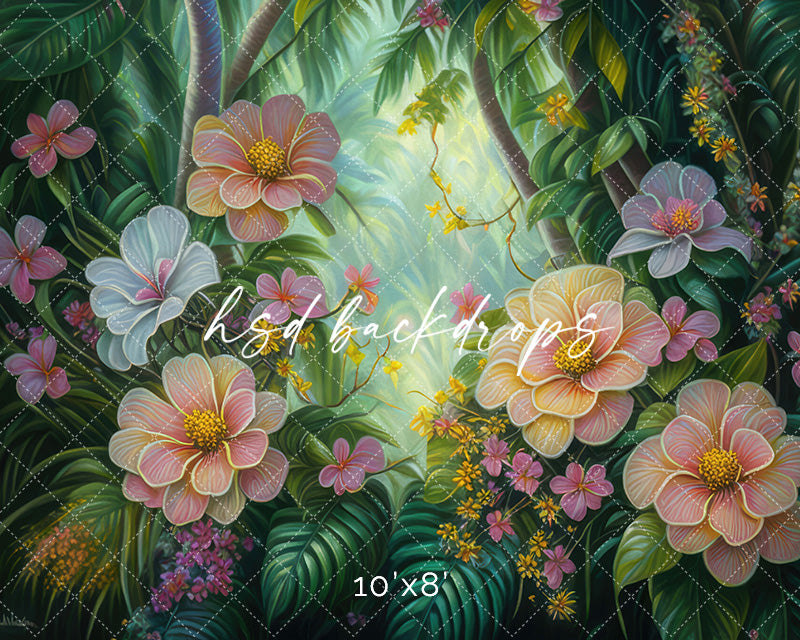 Tropical Flowers - HSD Photography Backdrops