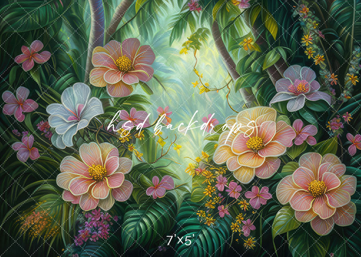 Tropical Flowers - HSD Photography Backdrops