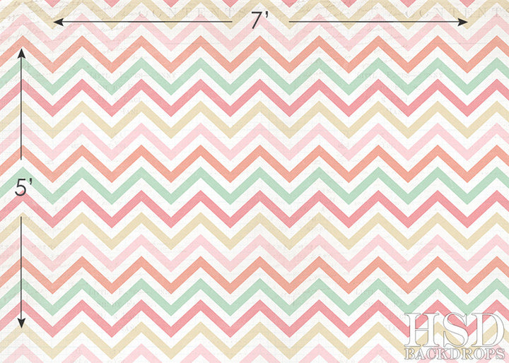 Pastel Chevron - HSD Photography Backdrops