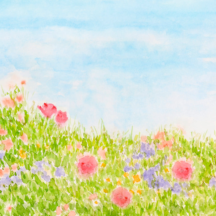 Photography Backdrop | Watercolor Spring Meadow - HSD Photography Backdrops