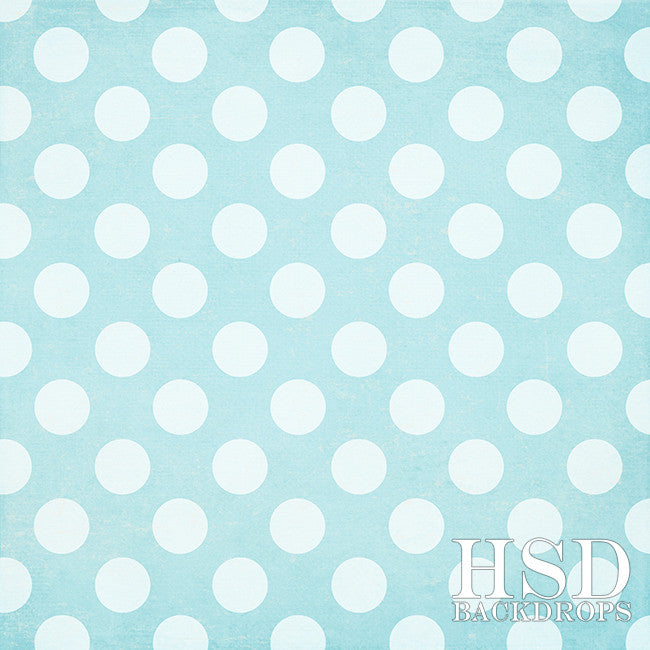 Blue Polka Dots - HSD Photography Backdrops
