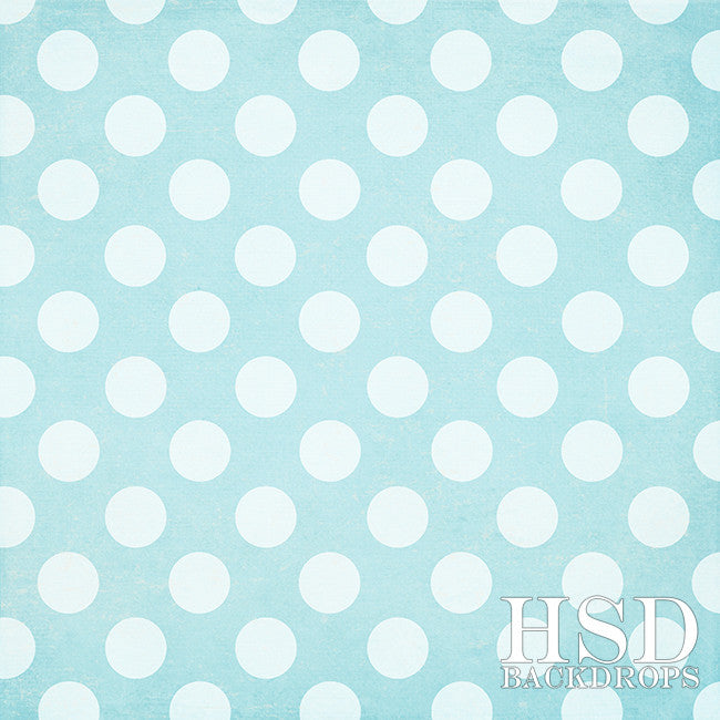Blue Polka Dots - HSD Photography Backdrops 