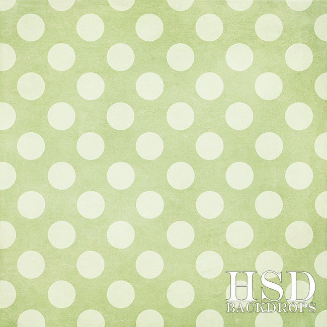 Green Polka Dots - HSD Photography Backdrops 