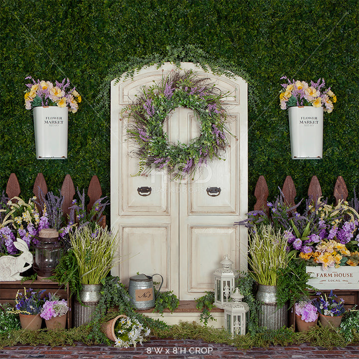 Spring Garden Door | Purple - HSD Photography Backdrops
