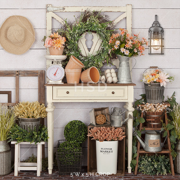 Spring Gardening Table - HSD Photography Backdrops